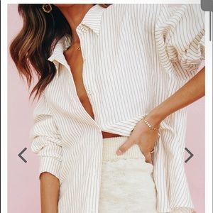 Verge Girl Boathouse Linen Striped Shirt